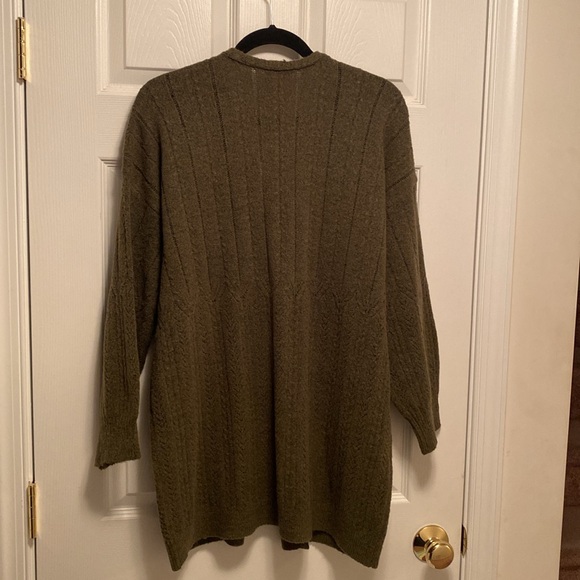 Brand New Knox Rose Heather Olive Open Front Cardigan…size XL - Picture 2 of 5